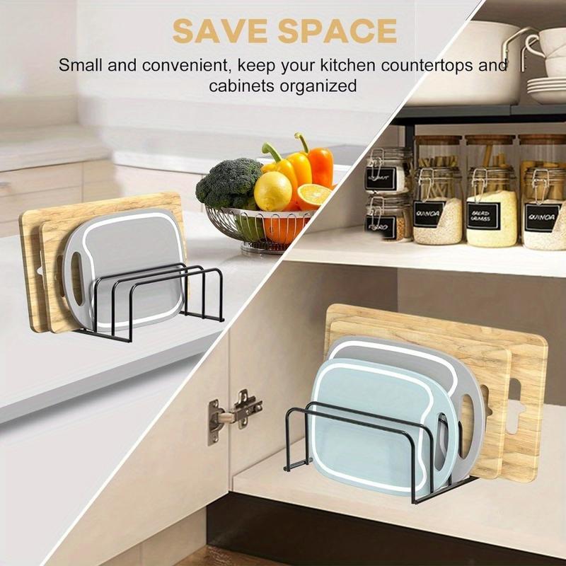 Kitchen Cabinet Baking Sheet Organizer - 1 adet kesme tahtası organizatör mutfak