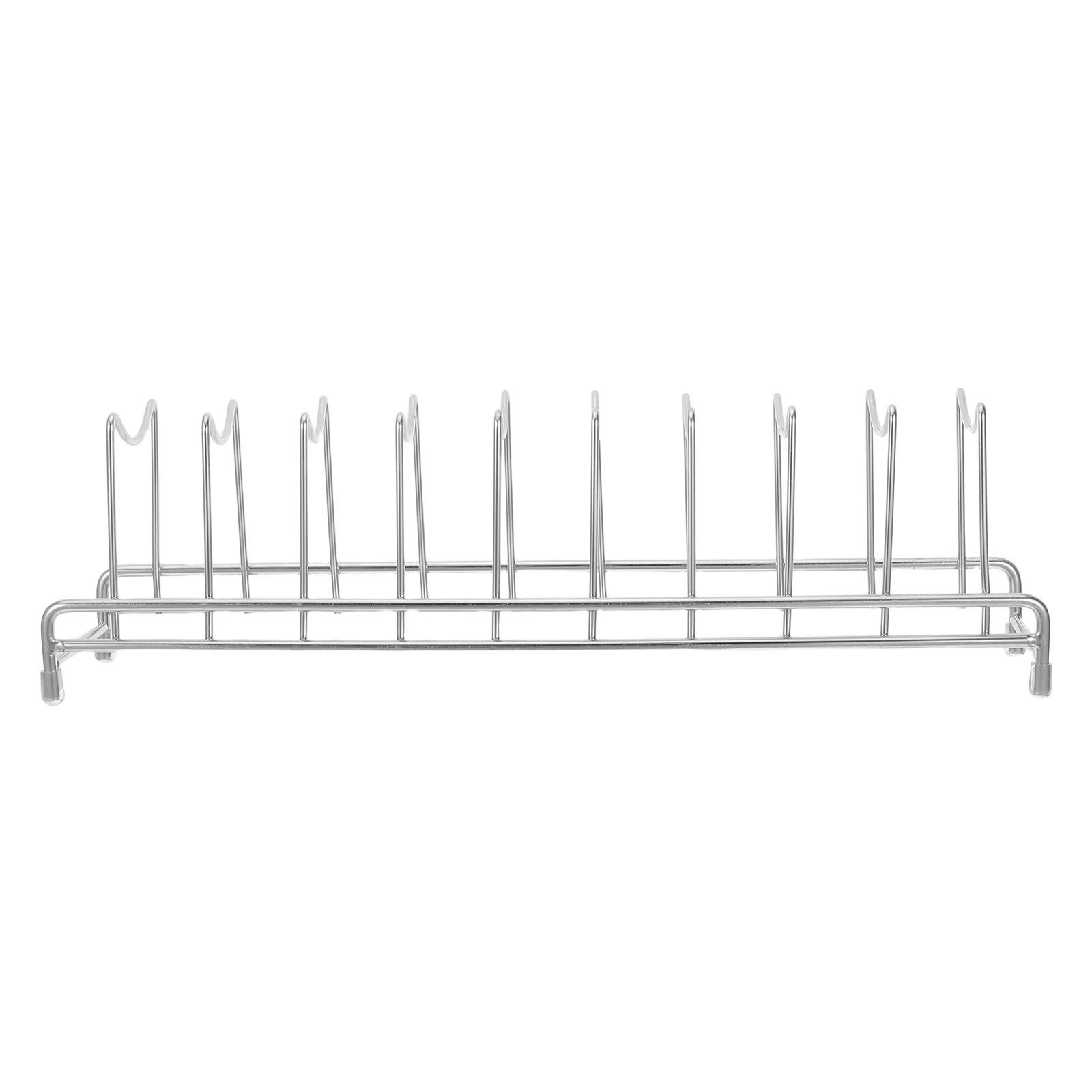 Kitchen Cabinet Baking Sheet Organizer - Paslanmaz Çelik 9 Bölmeli Tencere Kapağı