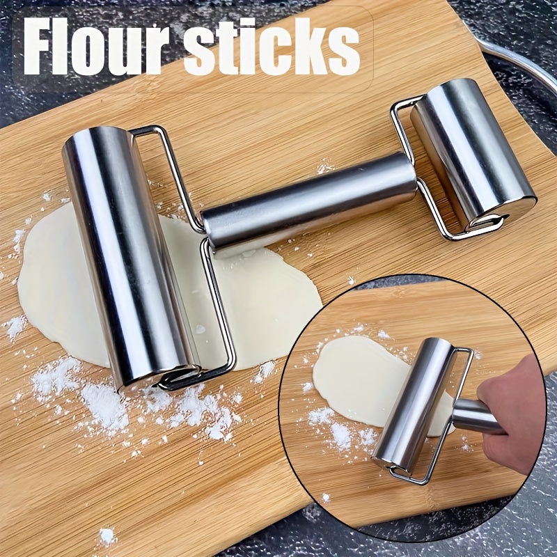 Kitchen Baking Machine - Paslanmaz Çelik Çift Başlı Oklava Yapışmaz