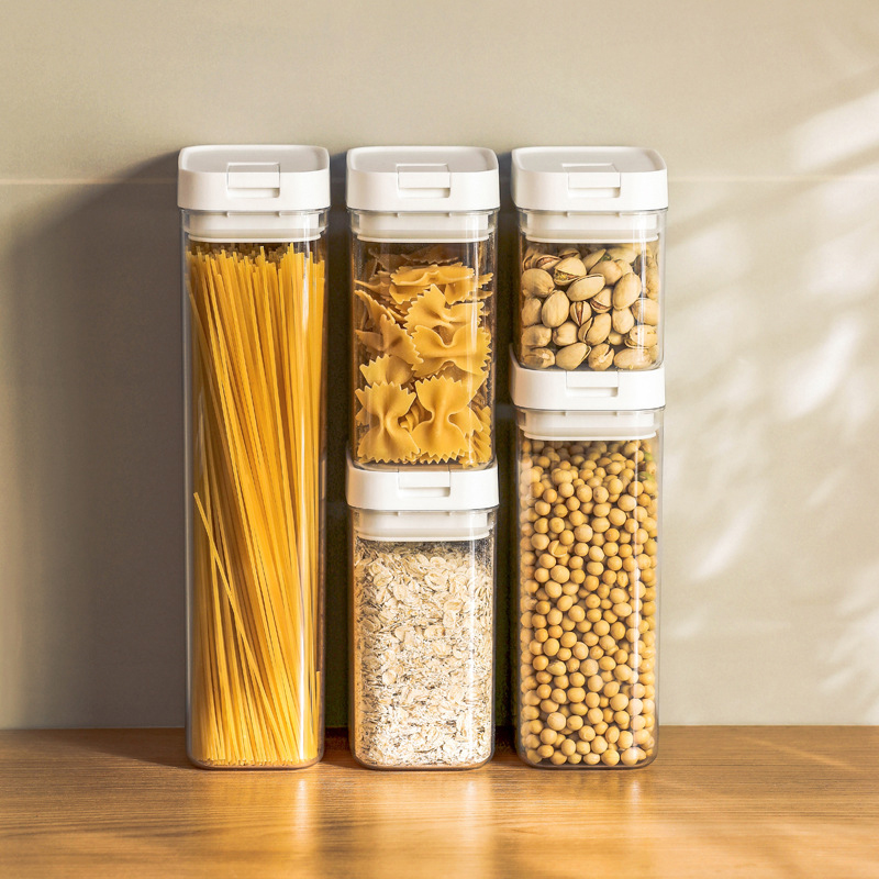 Kitchen Bank - Makarna Saklama Kutusu Şeffaf Plastik Tahıl