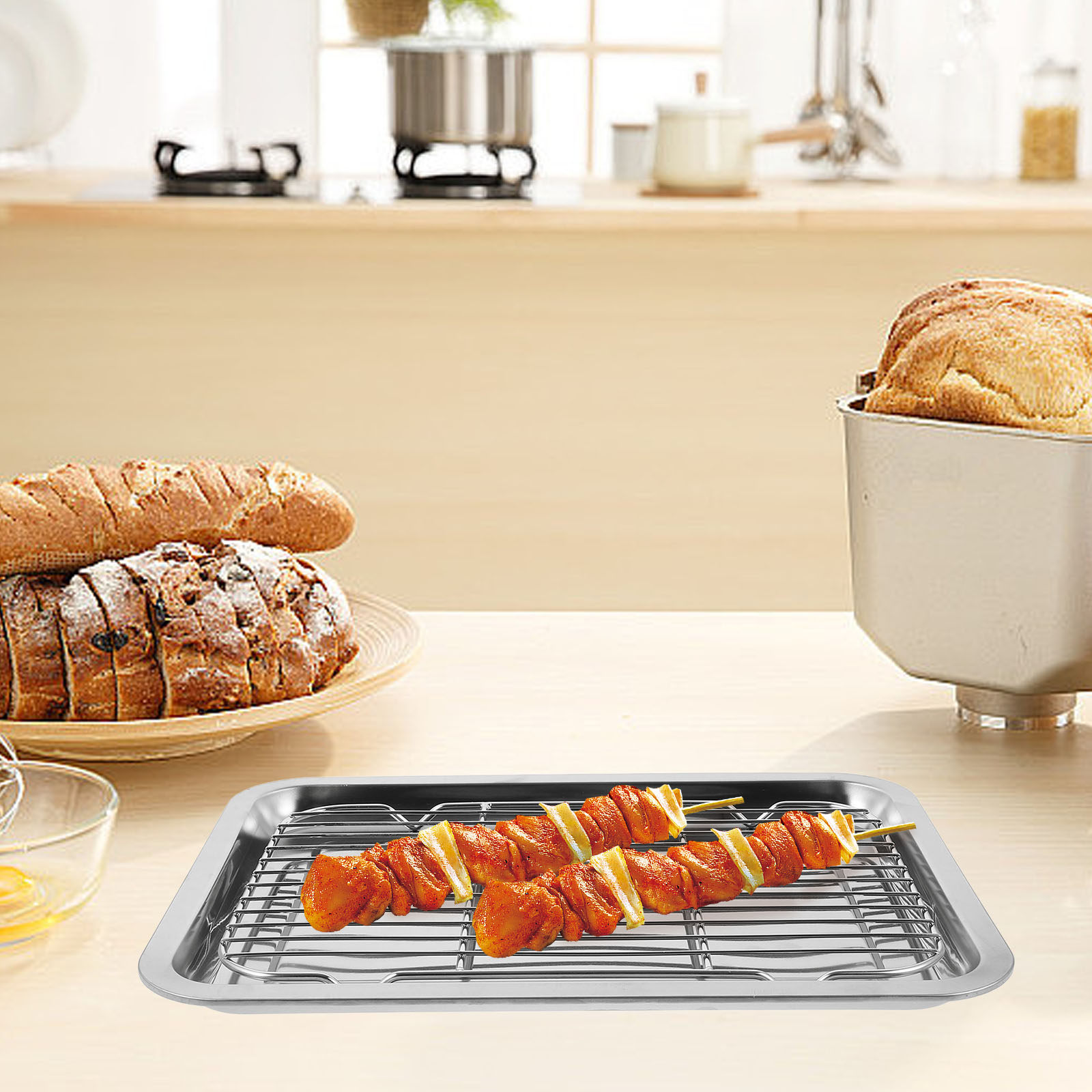 Cooling Rack Wire - 1 Set Paslanmaz Çelik Tel Pişirme