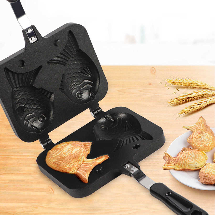 Kitchen Baking Machine - Waffle makinesi 2 taraflı balık şekli
