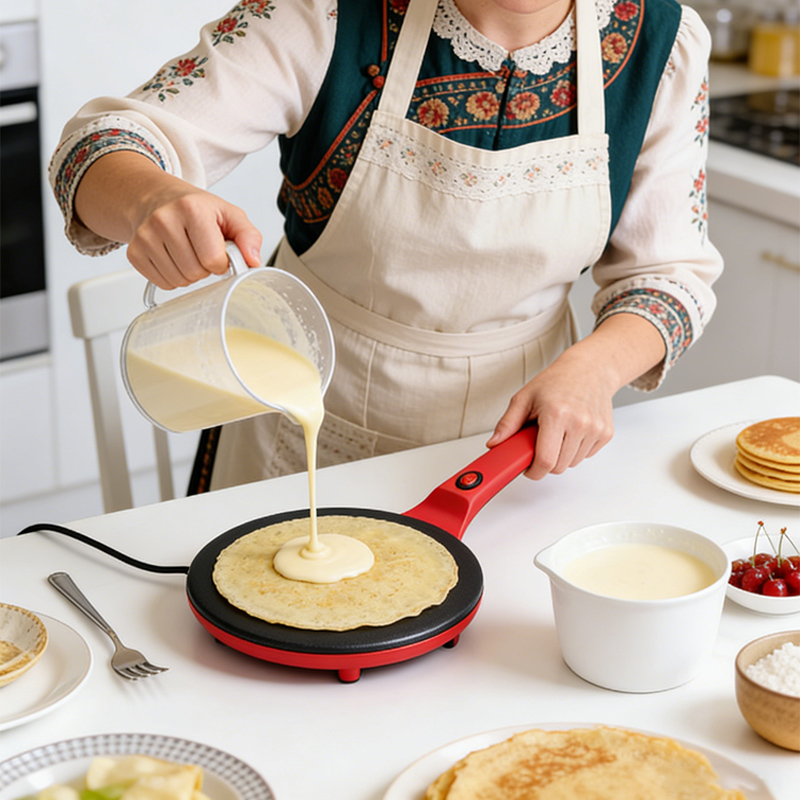 Kitchen Baking Machine - Tek Taraflı Isıtmalı Elektrikli Krep Makinesi