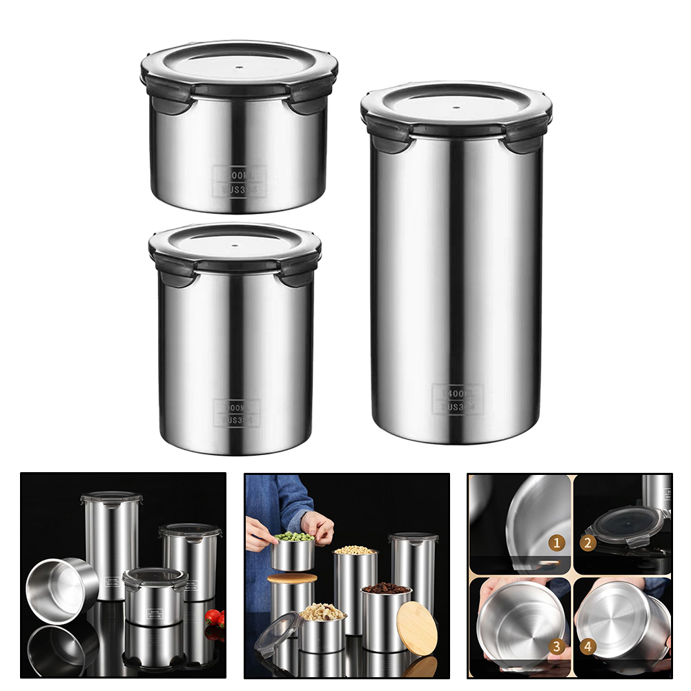 Kitchen Bank - 500/900/1400ml paslanmaz çelik vakum mühürlü gıda