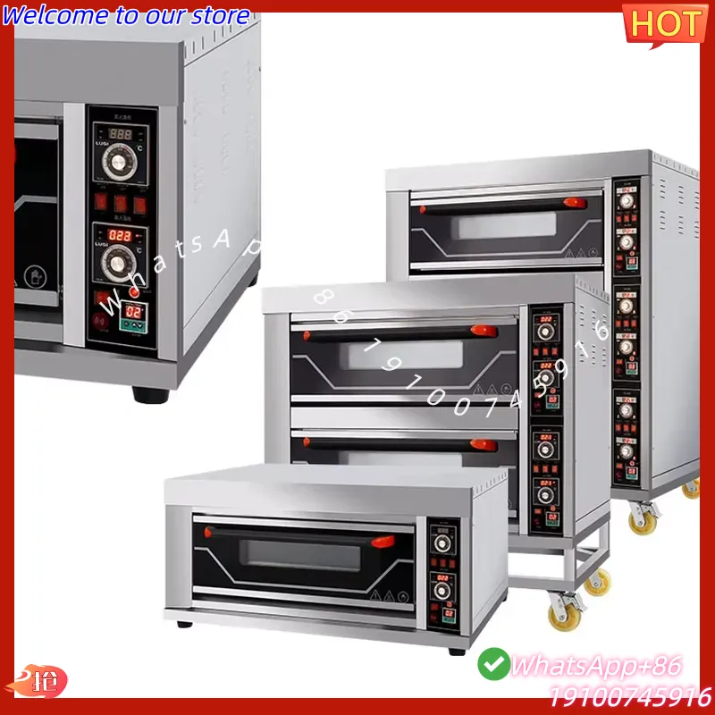 Commercial Kitchen Baking Oven - 2026Hot Endüstriyel Elektrikli Çift Katlı Pizza