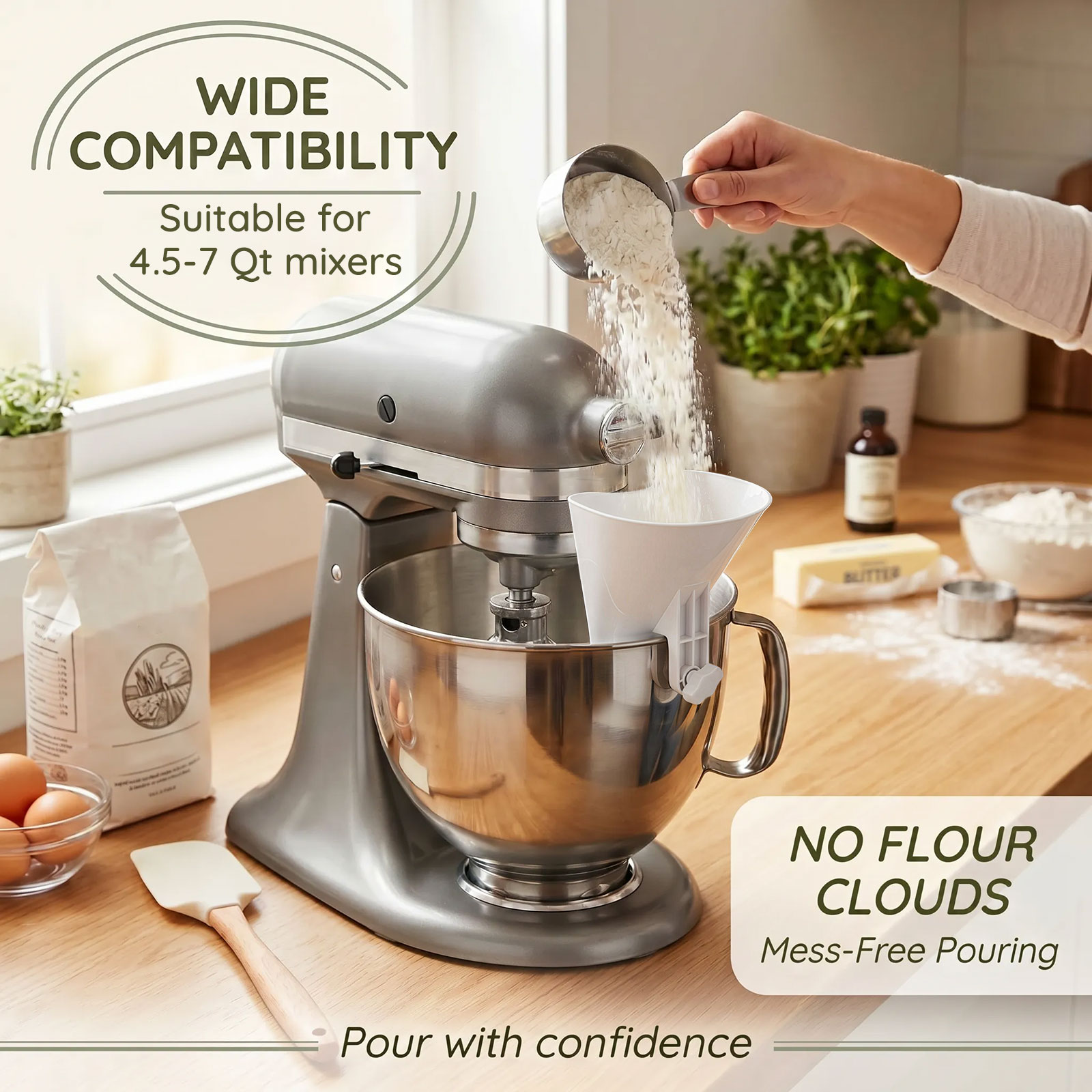Dökülmeye Karşı Koruyucu Un Hu - Kitchen Baking Mixer incelemesi ve fiyatı