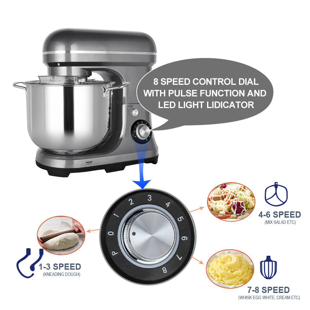 11L 2000W Büyük Güçlü Elektrik - Kitchen Baking Mixer incelemesi ve fiyatı