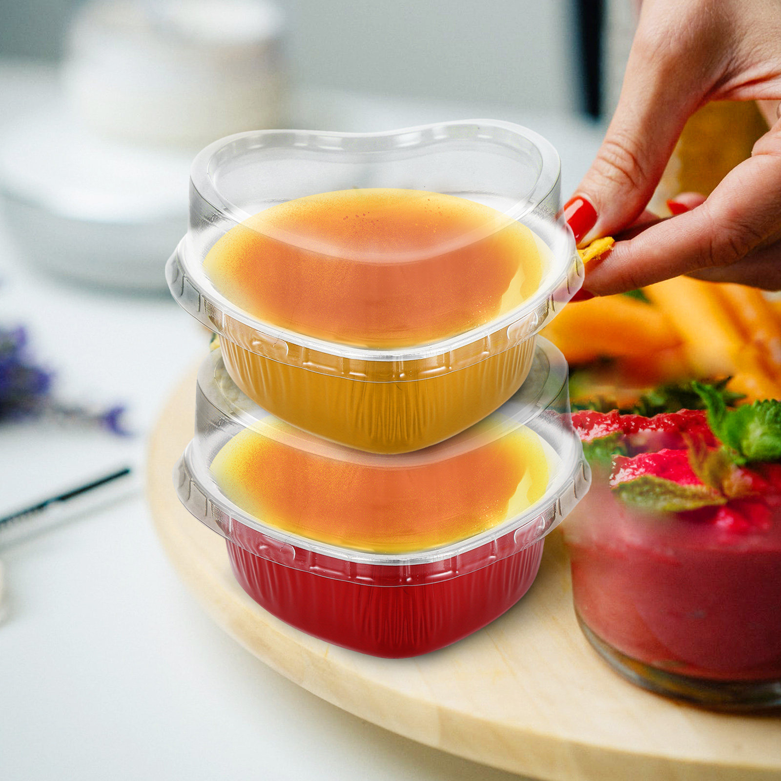 20 takım alüminyum folyo kalp  - Kitchen Design For Baking incelemesi ve fiyatı