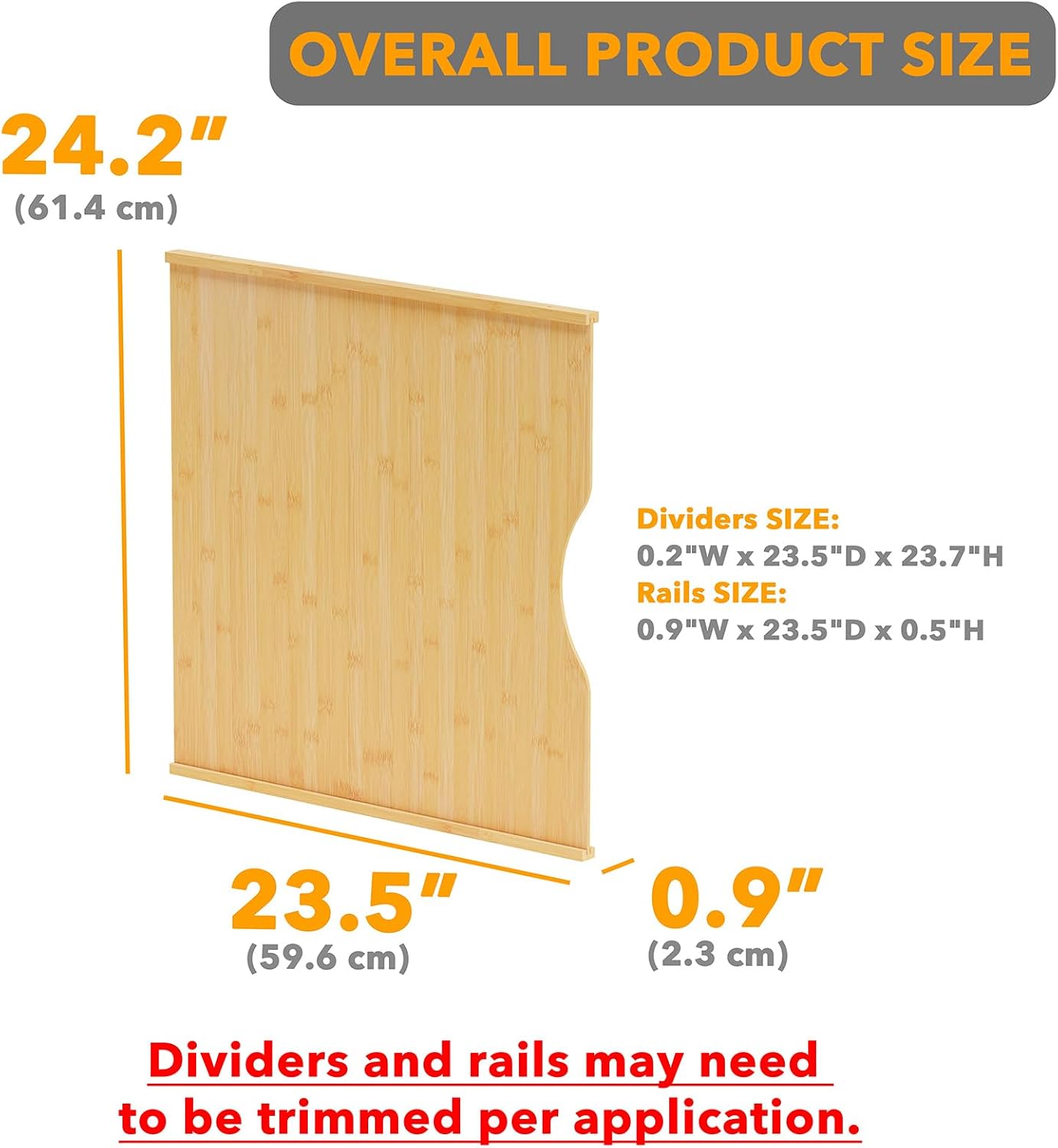 10'lu Paket Bambu Tepsi Bölücü - Kitchen Cabinet Baking Sheet Organizer incelemesi ve fiyatı